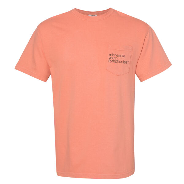 Unisex Garment Dyed Heavyweight Pocket T Shirt - Printed Logo Thumbnail