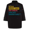 Ten Pearl Button Black Chef Coat Thumbnail